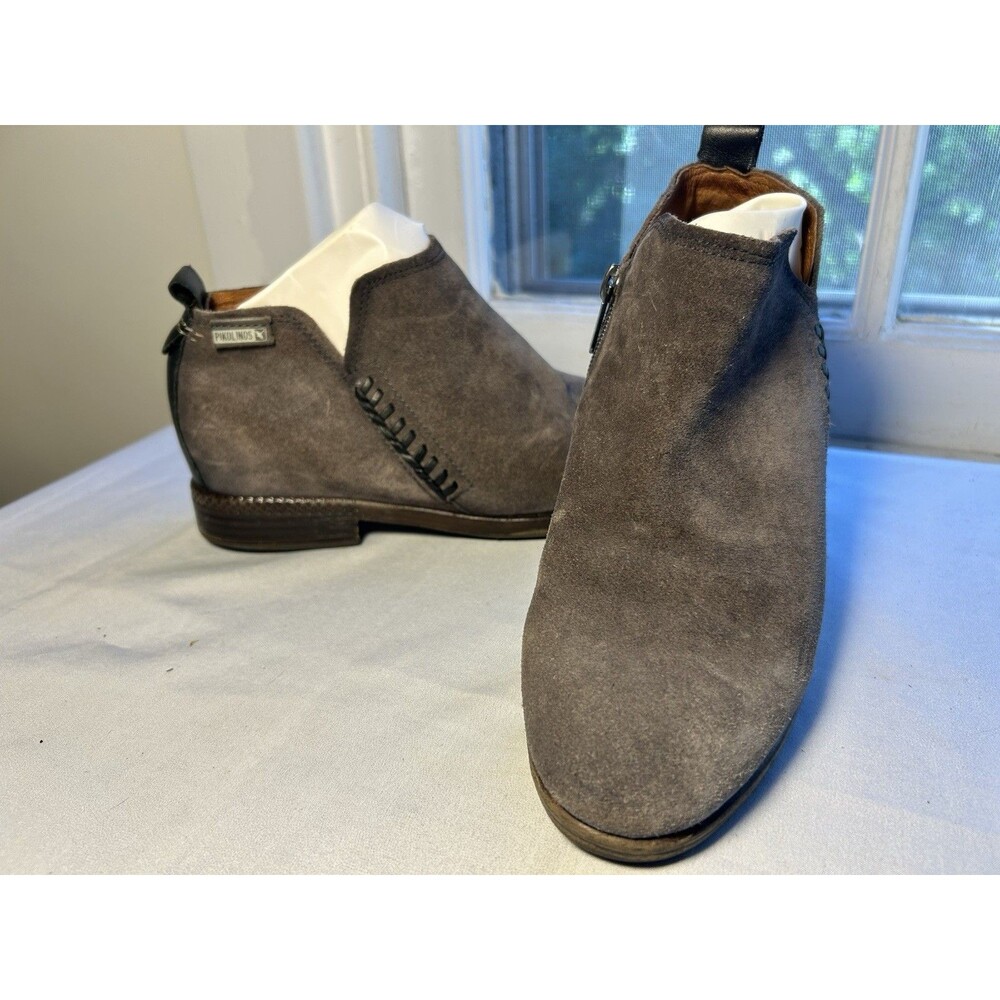 Pikolinos Gray & Black Suede & Leather boots size 6 Ankle Booties Ordino